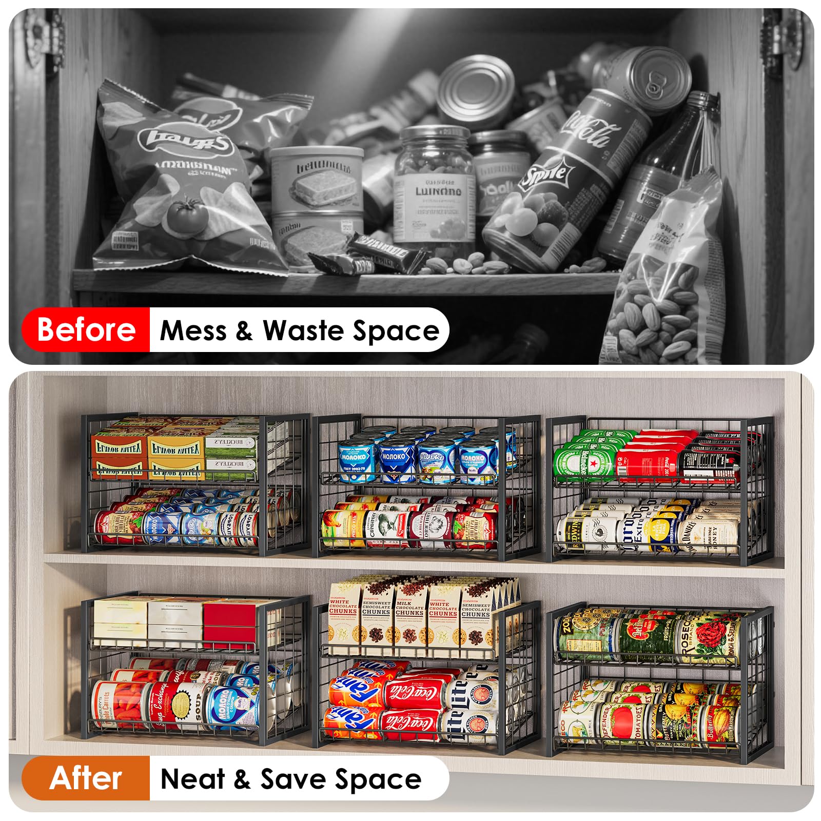 X-cosrack rust-resistant coating withstands humid pantry environments.