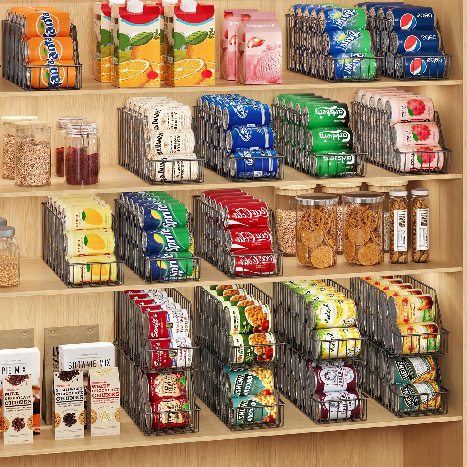 X-cosrack four-tier system maximizes space in compact kitchens.