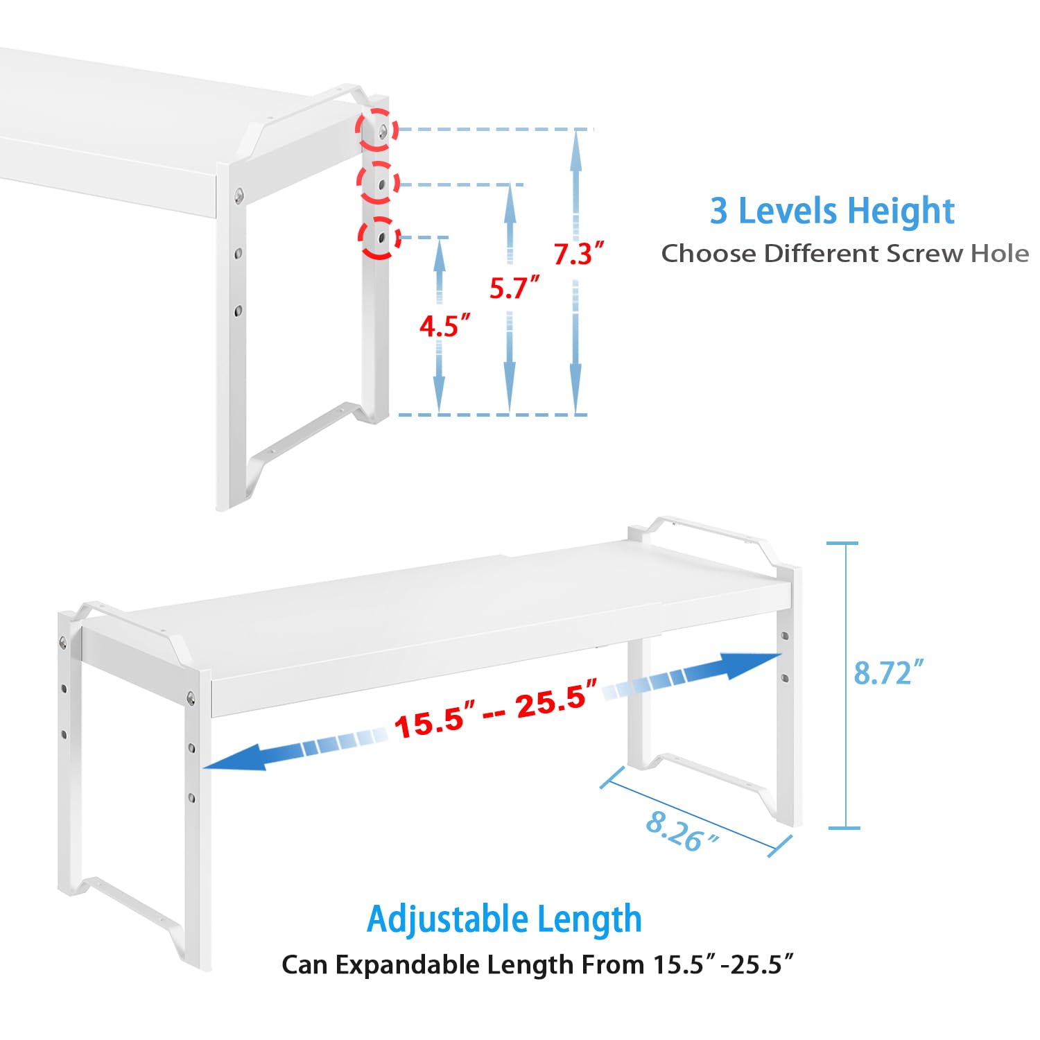 X-cosrack stackable cabinet organizer, optimized vertical space