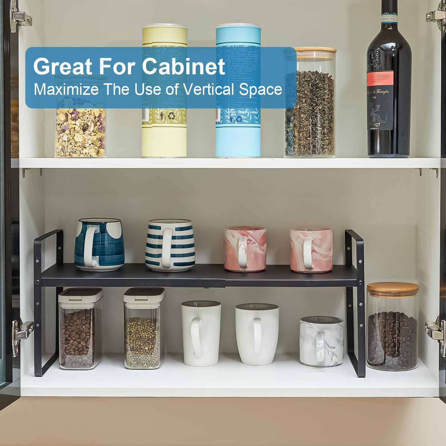 X-cosrack stackable setup demonstrates vertical storage expansion.