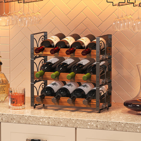 X-cosrack stackable design saves space for flexible kitchen or bar storage.