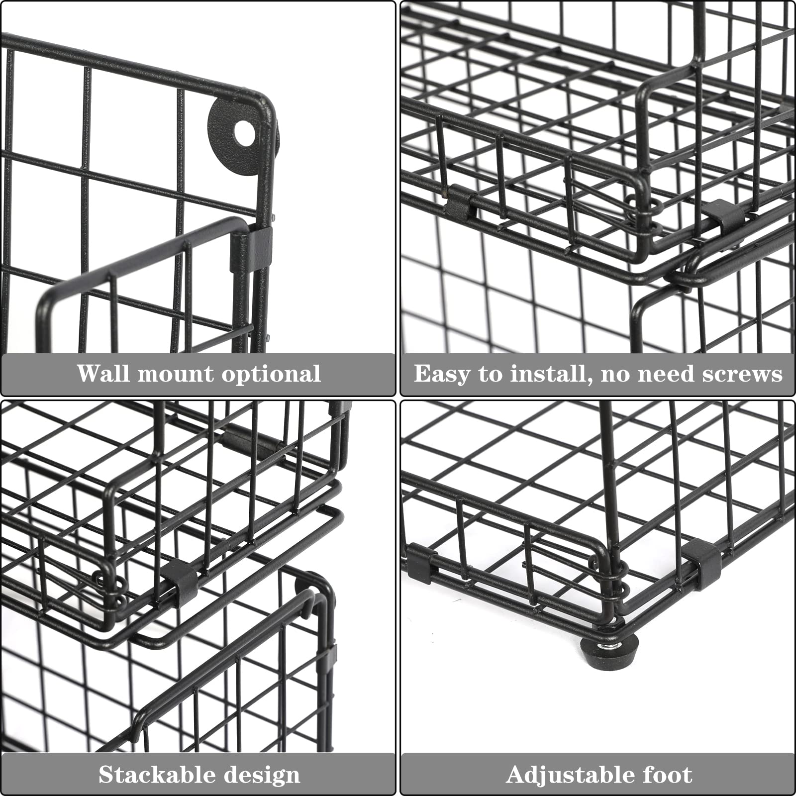 X-cosrack foldable baskets minimize storage footprint when not in use