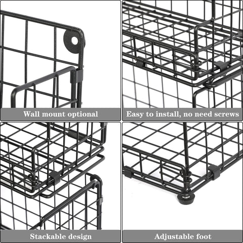 X-cosrack foldable baskets minimize storage footprint when not in use