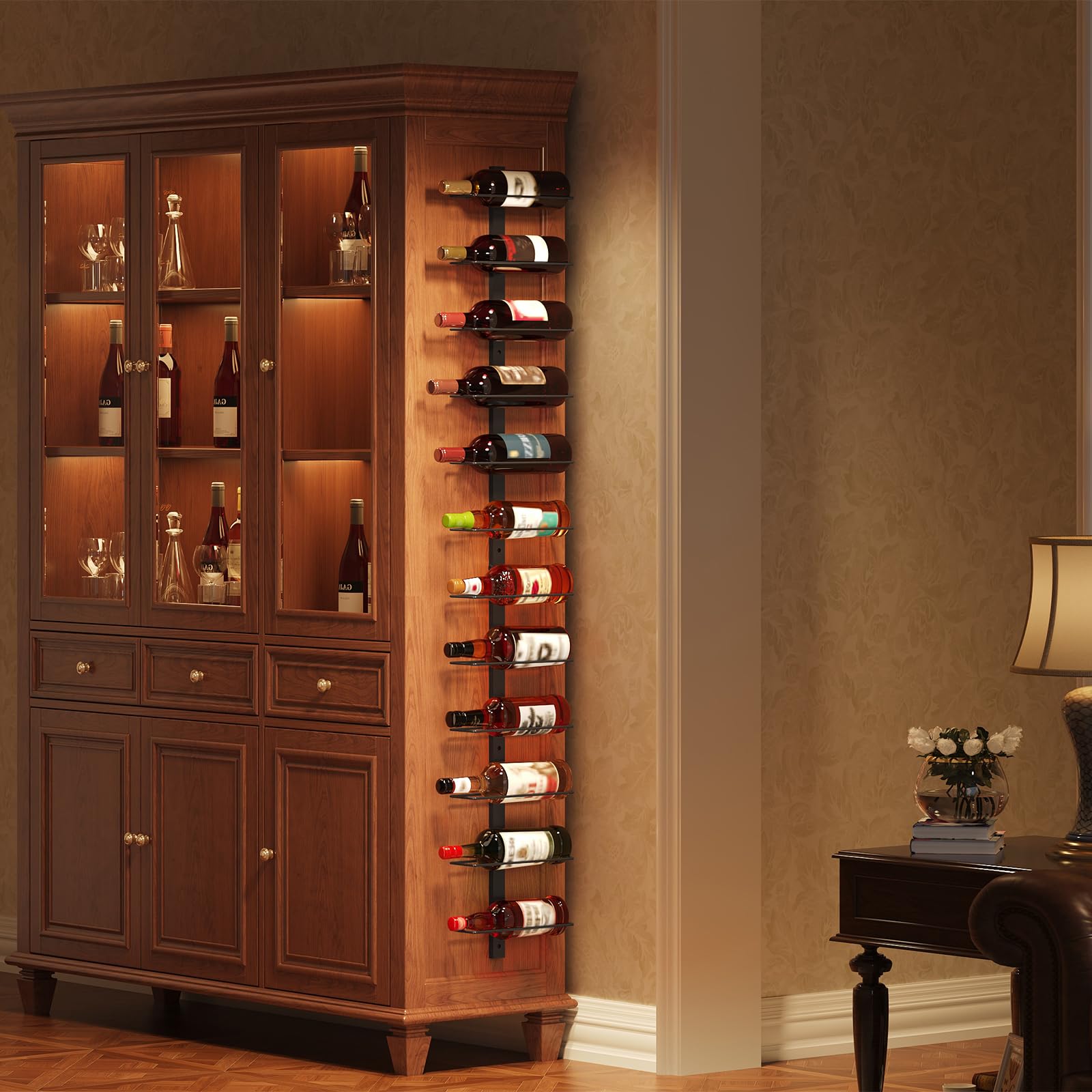 X-cosrack sturdy metal construction assures durable wall storage.