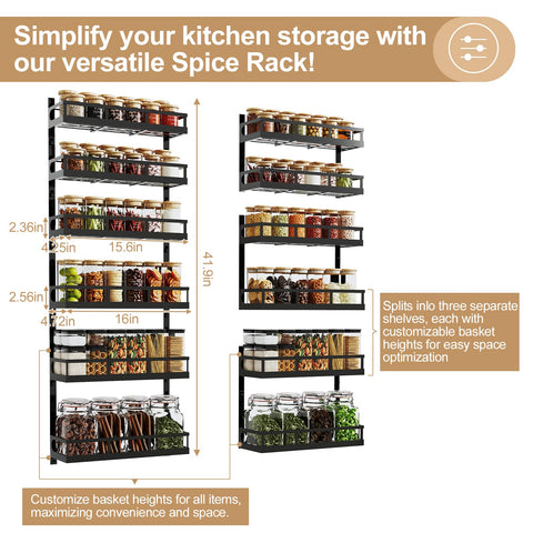 X-cosrack thickened steel construction for durable kitchen storage