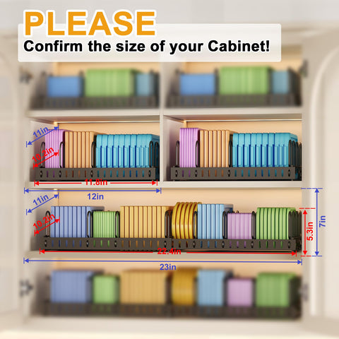 X-cosrack U-shaped slot design keeps lids organized and easy to grab