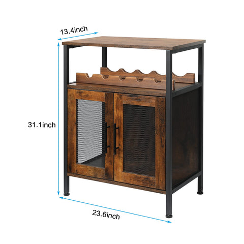 X-cosrack wine bar cabinet includes easy-to-follow assembly guide