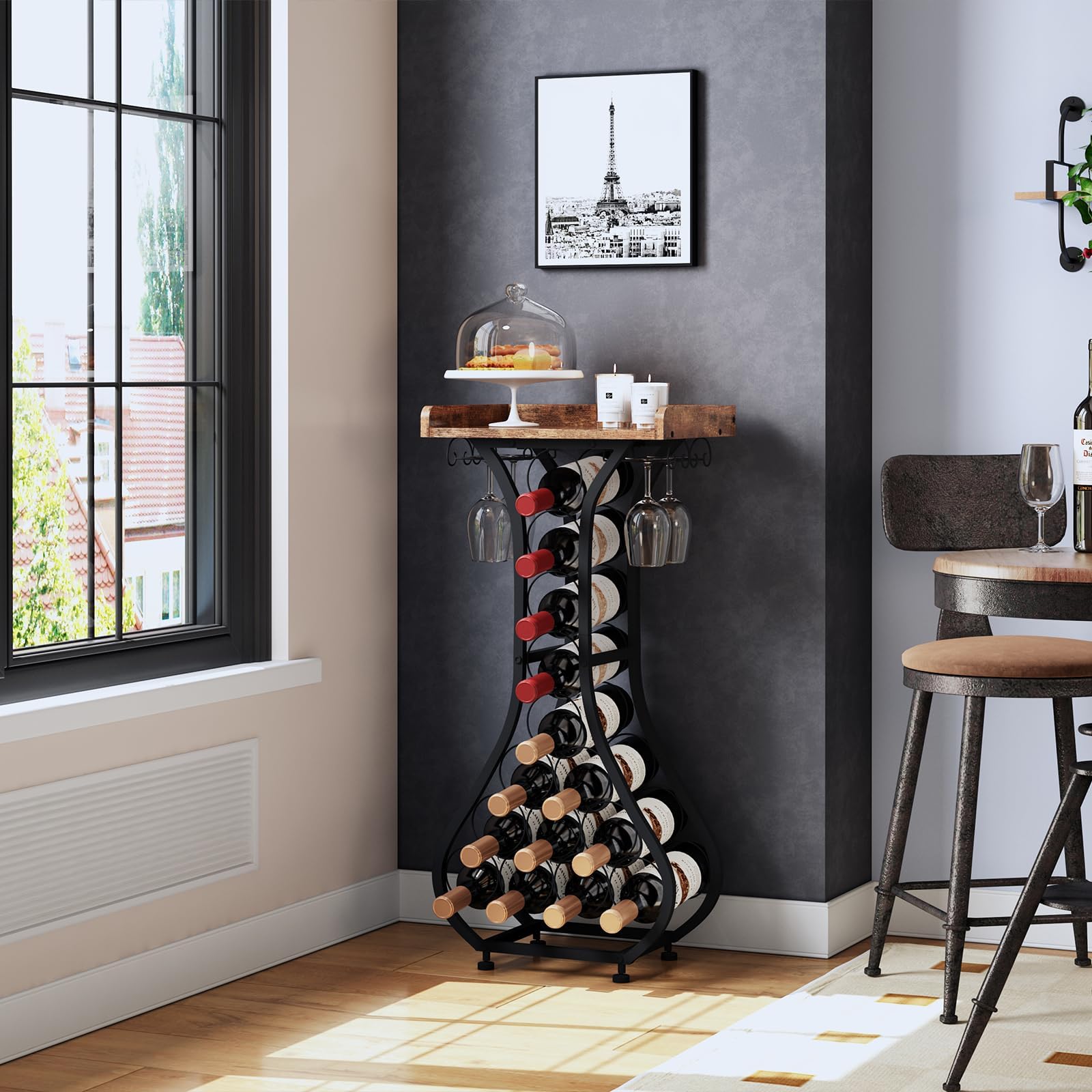 X-cosrack living room setup adds rustic charm