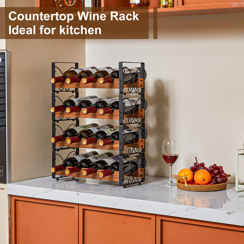 X-cosrack wine rack positioned on kitchen counter for easy access