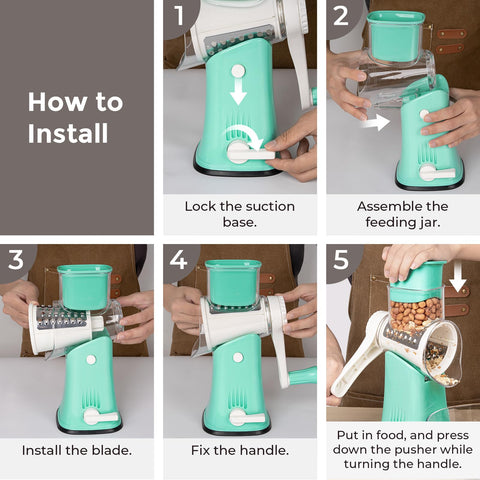 X Home dishwasher-safe blades allow fast cleanup after use