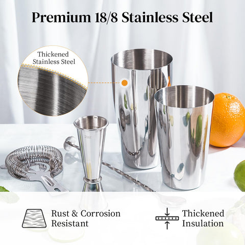 X Home double measuring jigger with internal marks for accurate pours.