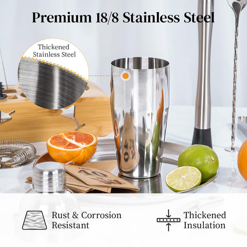 X Home jigger with internal markings for precise, mess-free pours.