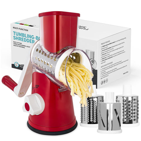 X Home Rotary Cheese Grater assembly demonstrates quick setup for busy kitchens.