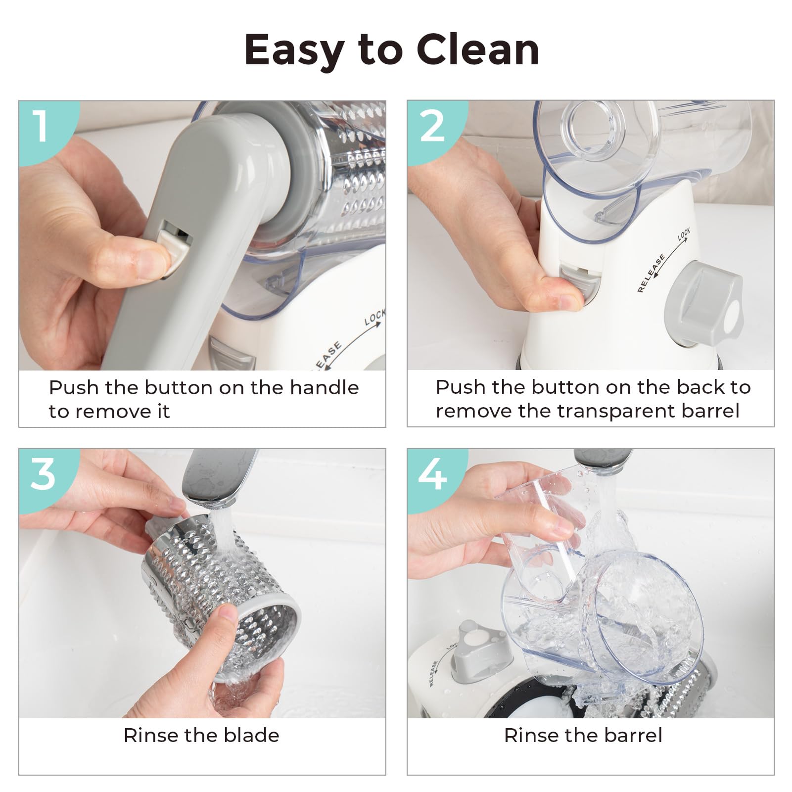 X Home Rotary Cheese Grater is dishwasher-safe for effortless cleanup