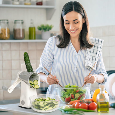 X Home rotary cheese grater hand crank operation for smooth turning