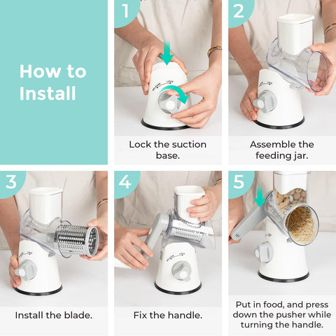 X Home Rotary Cheese Grater handles nuts and chocolate with ease