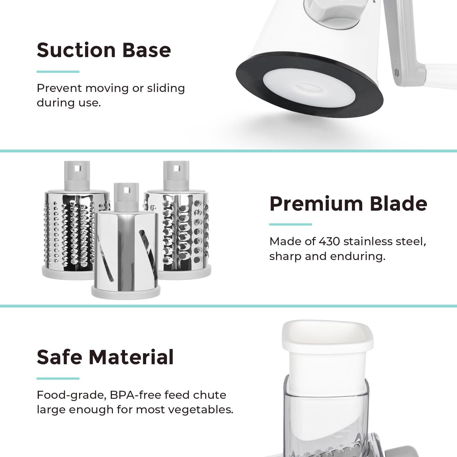 X Home Rotary Cheese Grater handles vegetables efficiently for quick prep