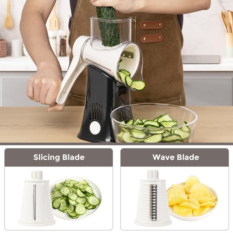 X Home grater with powerful suction feet grips the counter for stable prep.