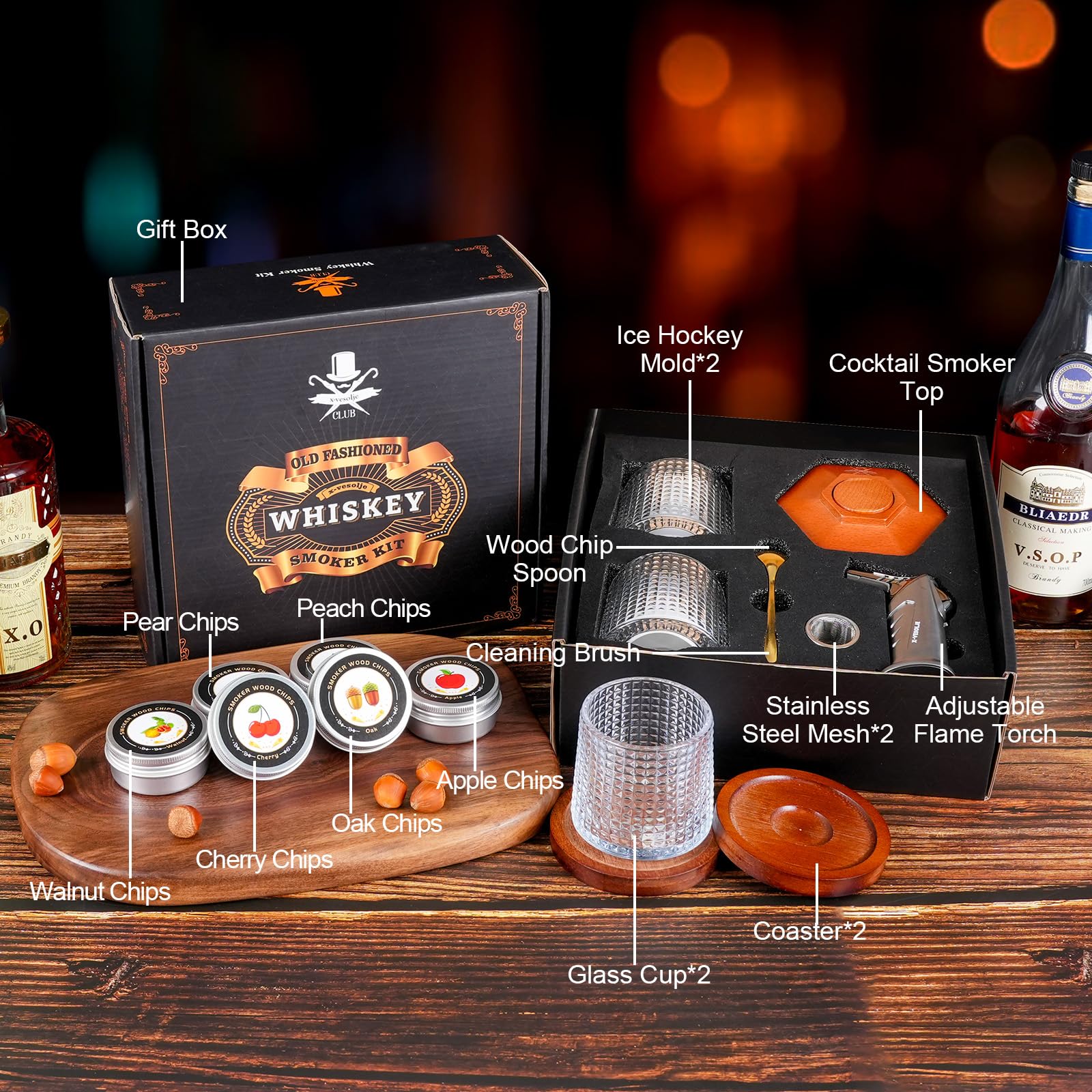 X-vesolje rotating whiskey glasses enhance tasting and presentation