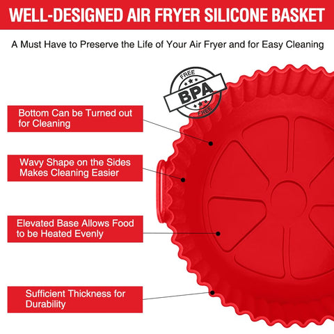 Xabzhzn reusable liner in use, protecting the basket and easing cleanup.