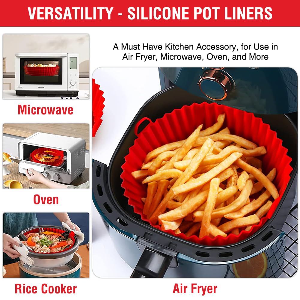 Xabzhzn two-pack liner fits 5-8qt air fryers across brands.