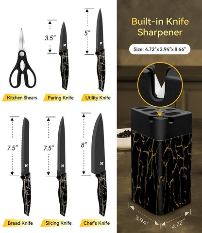 XANAPON knife set with stainless steel blades highlights durability and precision