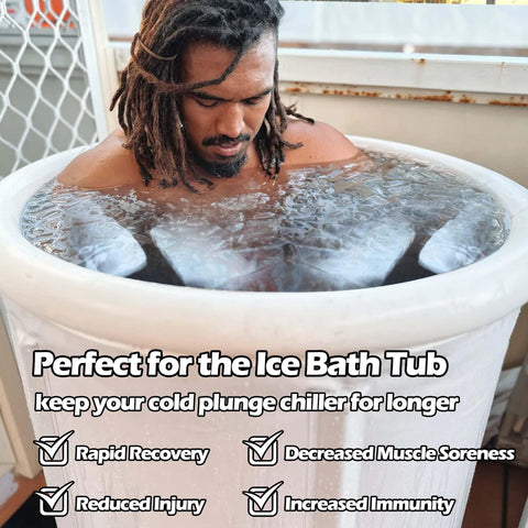 XANGNIER 9.4-lb ice cubes ready in one batch ideal for ice baths.