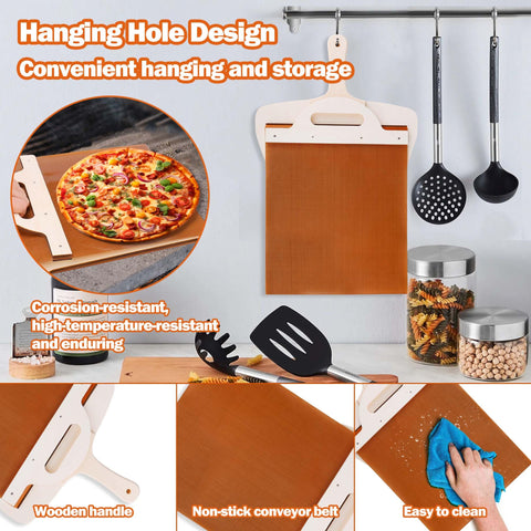 XANGNIER Large 15.8x13.7 inch peel fits pizzas and batches of dough.