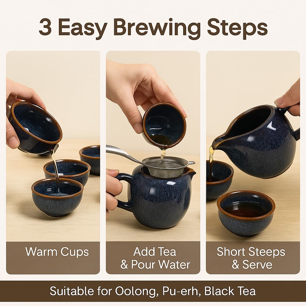 XAOLUFAFAFA Gift box presentation of the tea set ready for gifting
