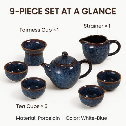 XAOLUFAFAFA Box-open view shows balanced porcelain pieces for graceful serving