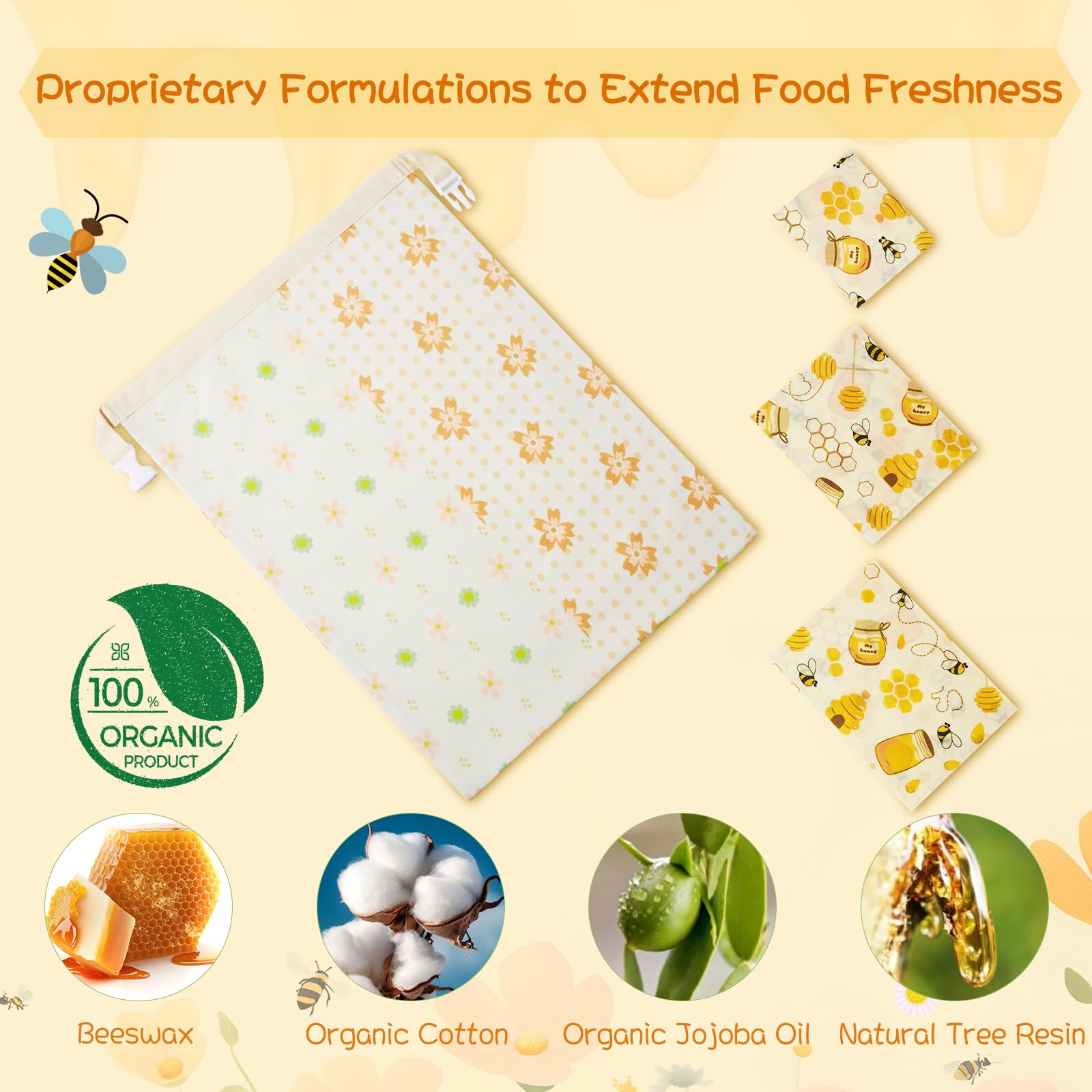 XAQMHSW organic cotton bread bag keeps loaves fresh.