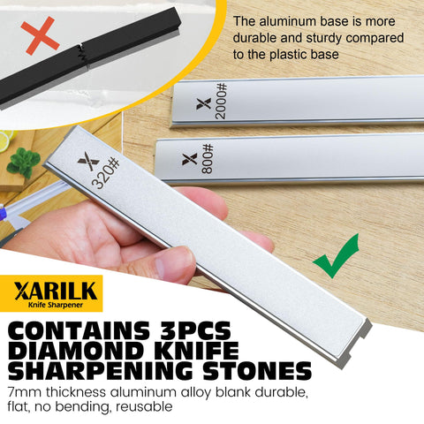 XARILK foldable sharpening system 2000-diamond plate for final polish.