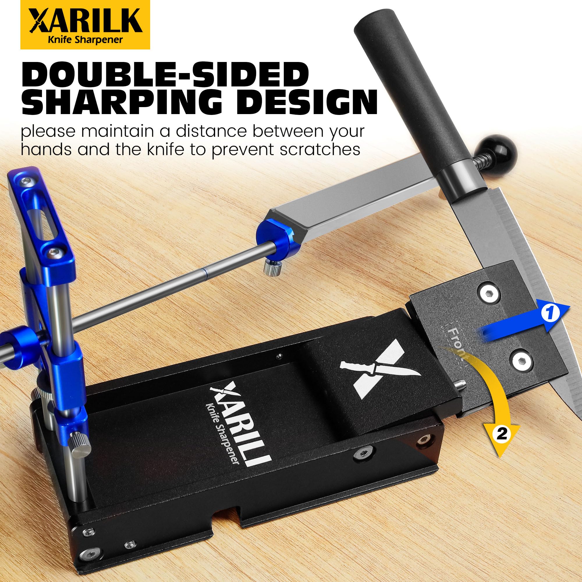 XARILK portable case keeps the sharpening kit ready for travel.