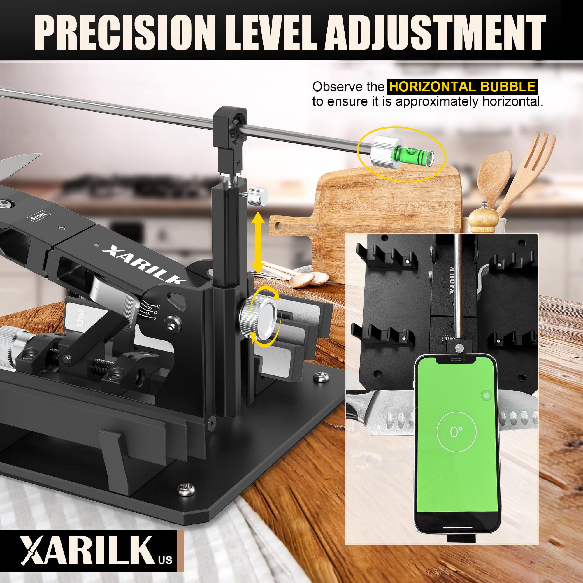 XARILK GEN2 800 grit diamond stone refining blade edge