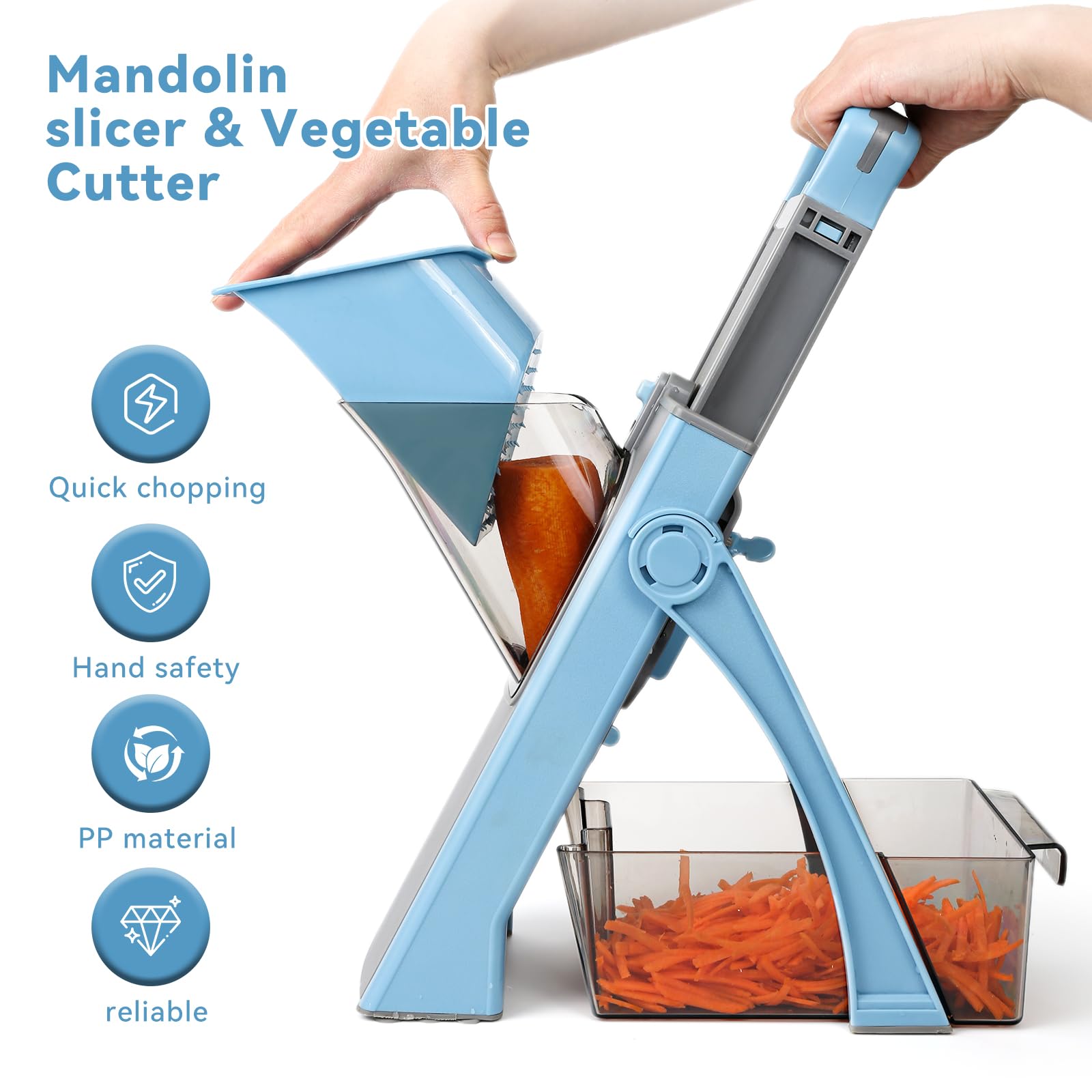 XAYCDEHN Large-capacity vegetable chopper shows roomy container for batch prep.
