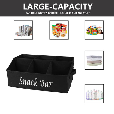 Xbopetda snack organizer folds for compact storage when not in use