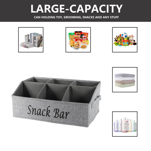Xbopetda snack organizer portable bin with two side handles