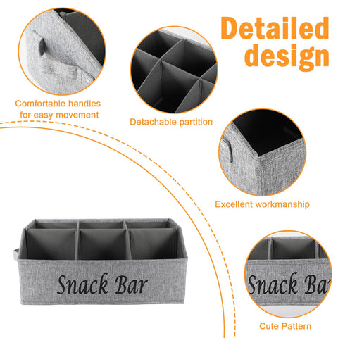 Xbopetda snack organizer removable dividers enable flexible snack arrangement