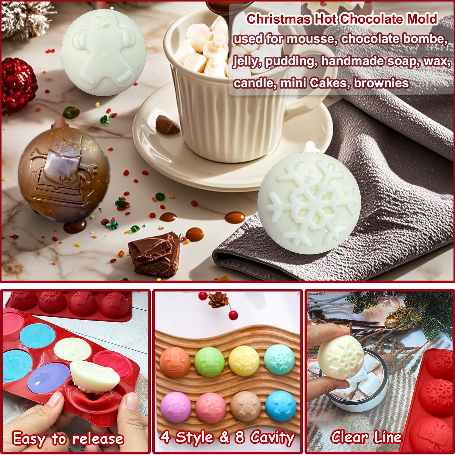 XBYzuzi 8-cavity bomb mold for quick party-ready treats.