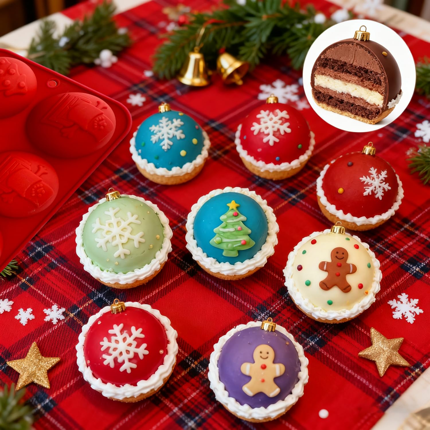 XBYzuzi snowflake mold ideal for precise chocolate bomb shapes.