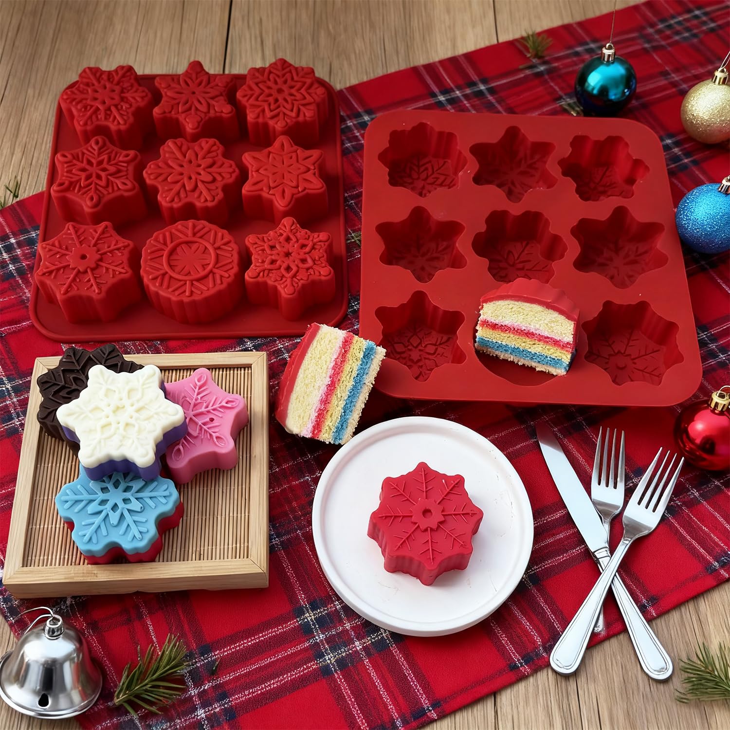 XBYzuzi snowflake silicone mold yields crisp patterns for jellies and gummies.