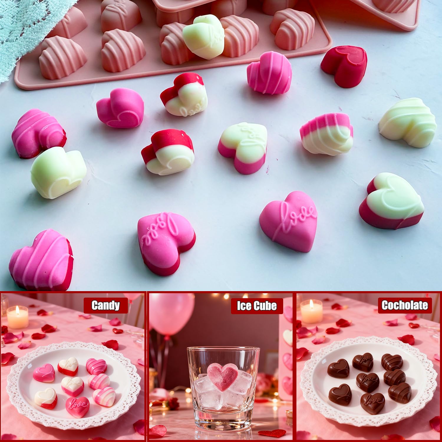 XBYzuzi Valentine heart mold for wedding favors