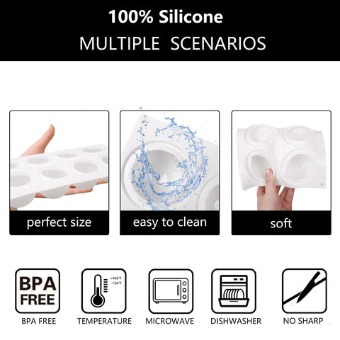 Xcake Lcook Silicone Sphere Dessert Mold ideal for elegant round sweets and chocolates.