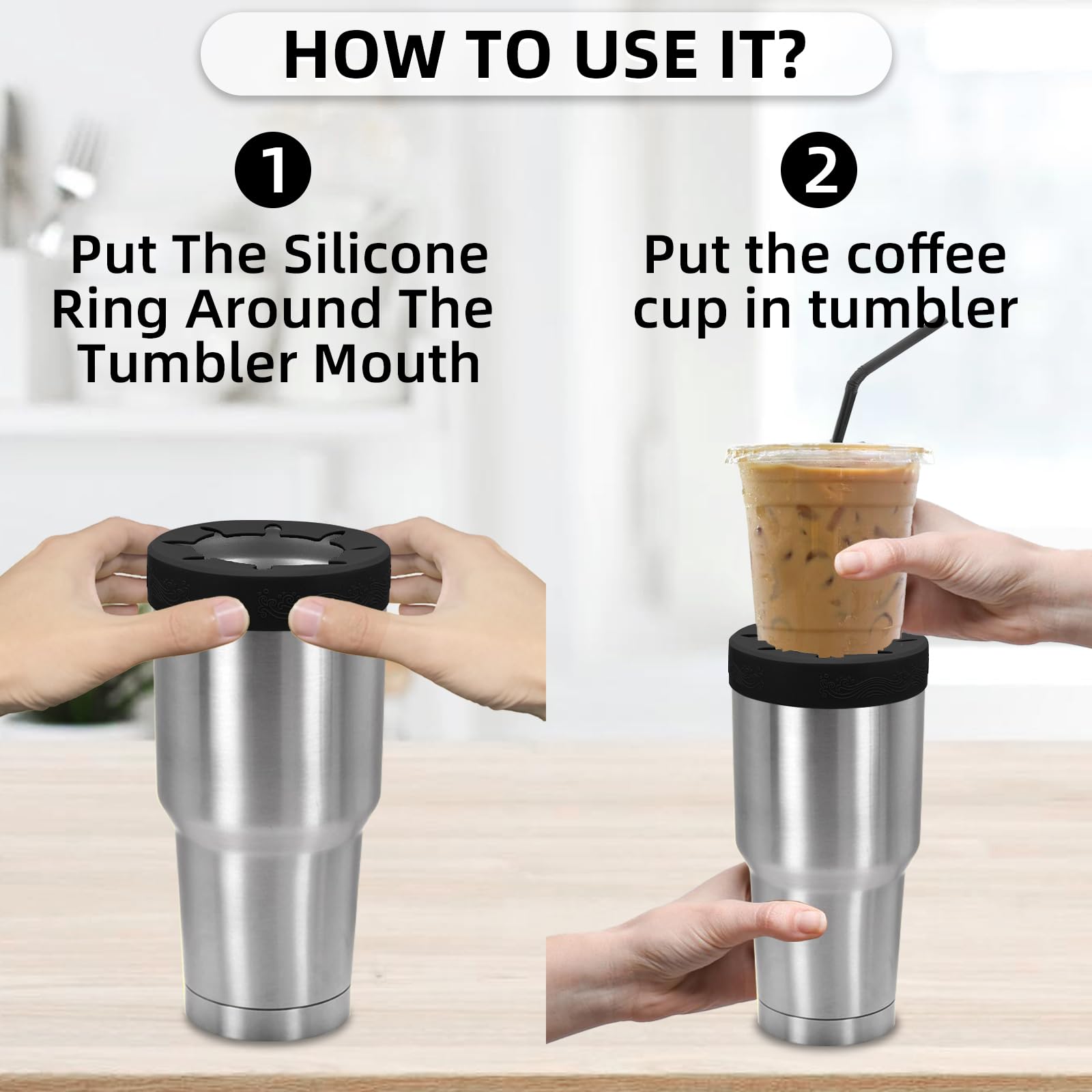 Guide showing 3.9–4 inch mouth diameter fit for XccMe rings.