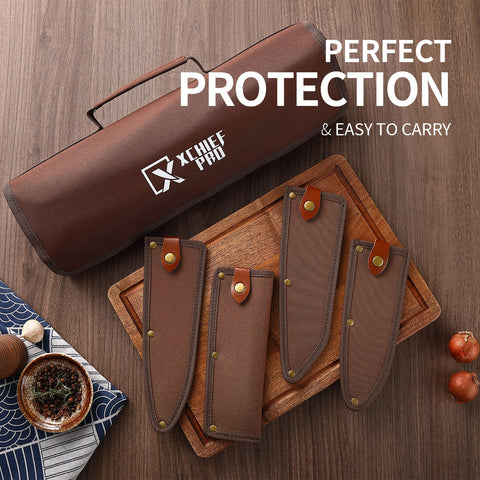 XCHIEF PRO knife set bag for portable outdoor use.