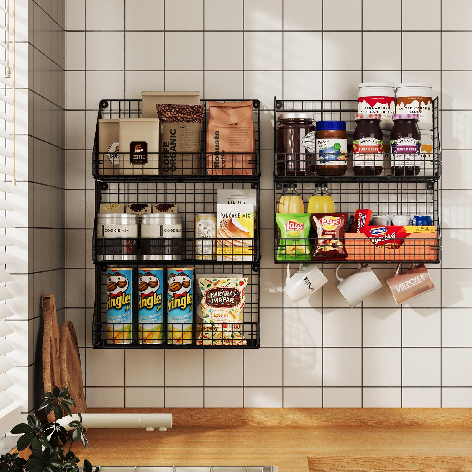 X-cosrack sturdy metal frame design complements modern countertops.