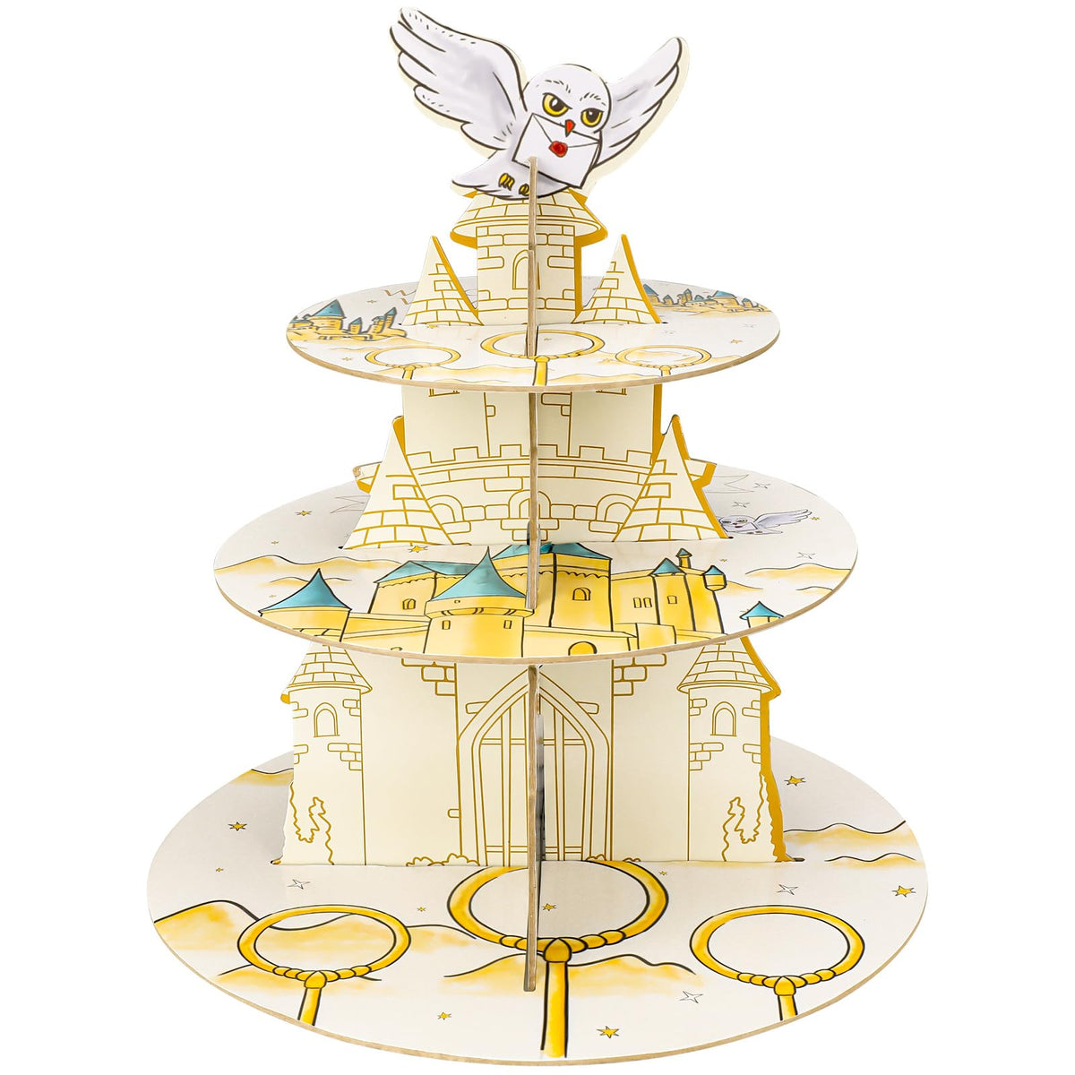 XEFINAL wizard cupcake stand assembled centerpiece for party displays