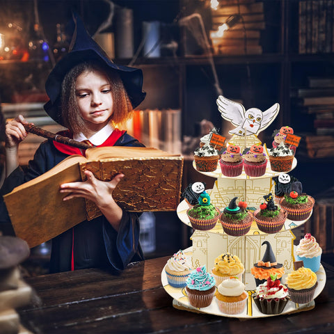 XEFINAL wizard cupcake stand easy assembly for quick setup