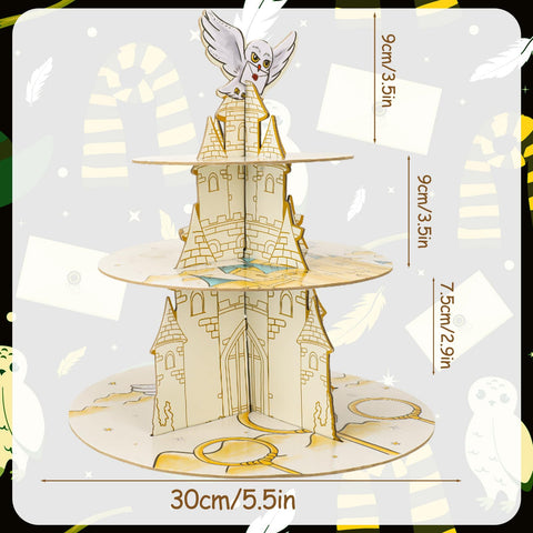 XEFINAL wizard cupcake stand top-tier display for magical birthday treats