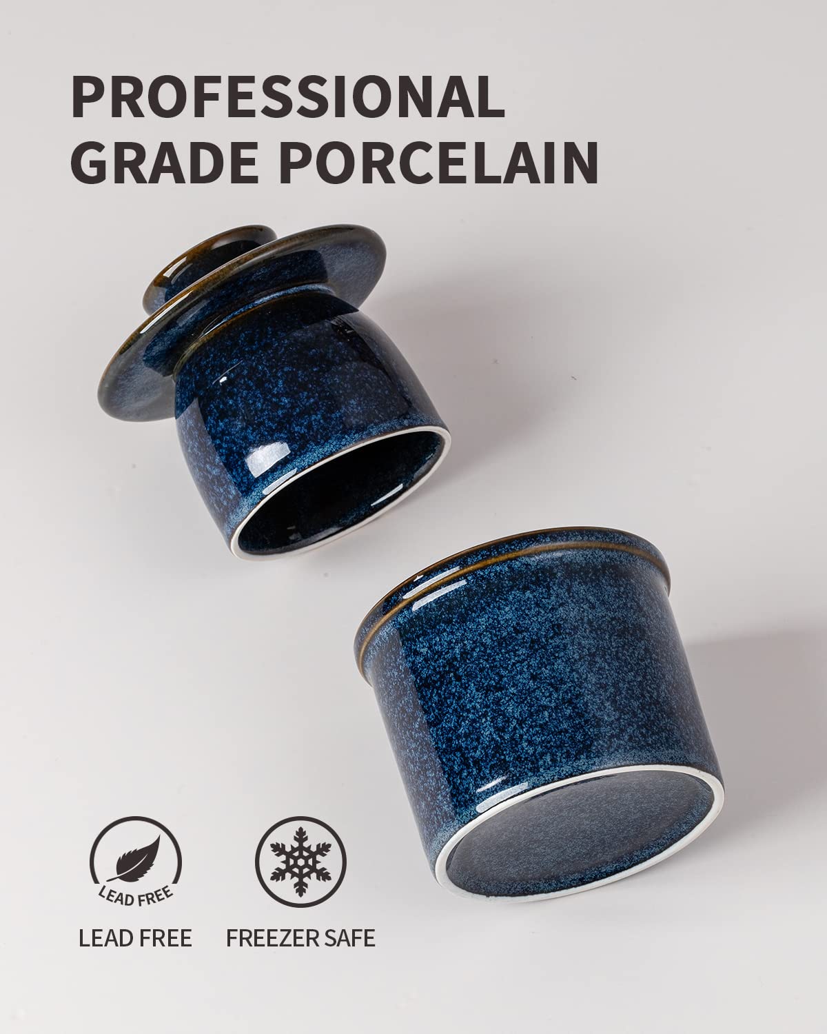 Xela Porcelain butter crock, lead-free and durable.